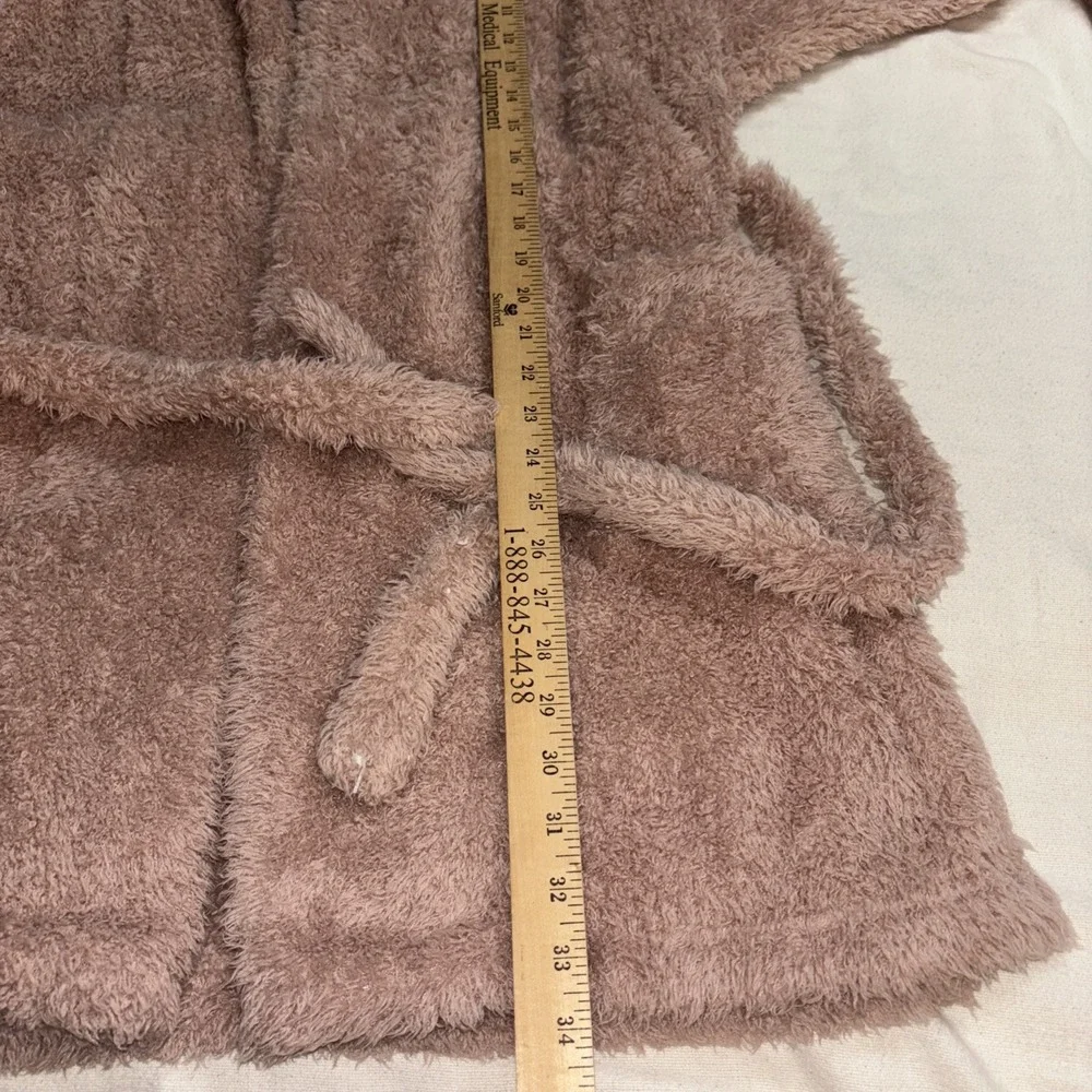 N by Natori Pale Pink Blush Robe‎ Women’s L/XL Belted Short Pockets Comfy